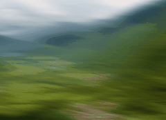 Custom Combine algorithm with 2 directional blur (one still and one rotating)