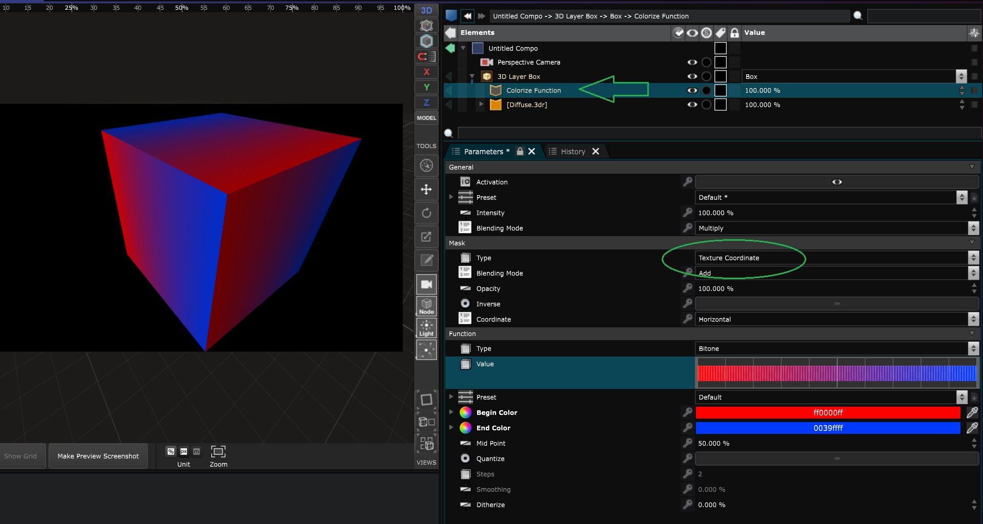 ColorTextureCoordiantesoveracube