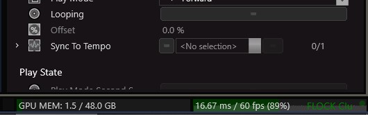 Framelock status in FPS meter