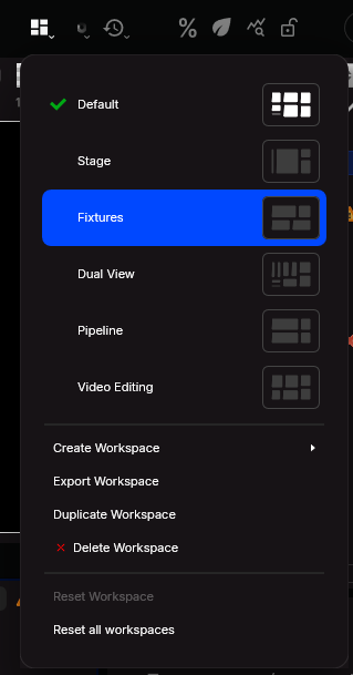 Workspace Dropdown